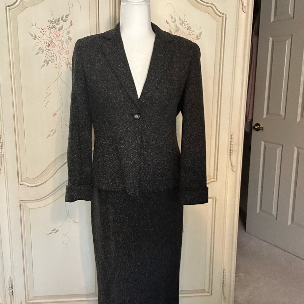 Talbots Charcoal Blazer and Skirt